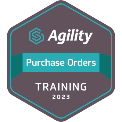 Agility Training Badge - Purchase Orders